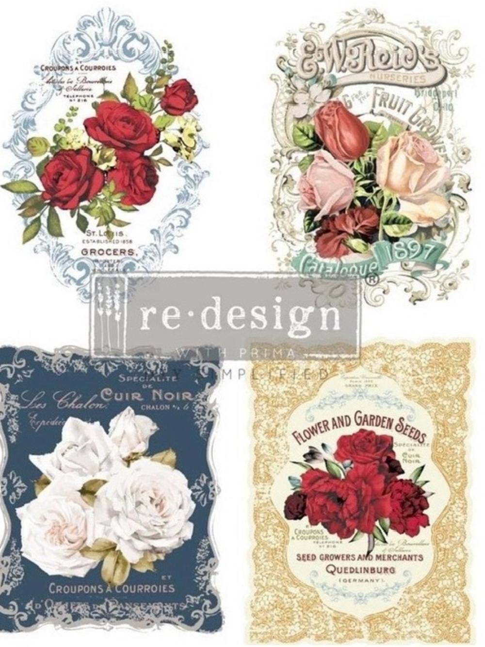 Redesign with Prima Decor Transfer | WILD ROSES | RARE (retired)